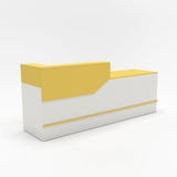 Quầy lễ tân YOTA QLTY25-24 hiện đại, phủ Melamine cao cấp, thiết kế sang trọng, phù hợp văn phòng lớn.