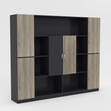 Tủ giám đốc YOTA TGDY016 thiết kế sang trọng, gỗ MDF cao cấp, nhiều ngăn lưu trữ và kệ trang trí.