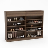 Tủ giày gỗ công nghiệp TGY11, thiết kế mở hiện đại, kích thước 160x33x120 cm