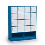 TLKY03: Tủ locker đa năng, kết hợp ngăn khóa và kệ mở, tối ưu lưu trữ không gian.