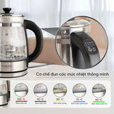 Ấm đun nước siêu tốc bình thủy tinh Kaiyo dung tích 1,7L có lõi lọc trà