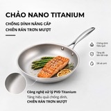 Chảo chống dính Nano Titanium SS304 Perfection by M 22cm, 24cm, 26cm