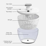 Rổ quay rau BPA Free an toàn thực phẩm Perfection by M cấu tạo sản phẩm