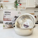 Bộ rổ chậu inox Casani Mega Bowl 40cm bền đẹp sáng bóng