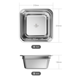 Set chậu rửa Wagensteiger 8L inox SUS 304 cao cấp