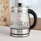 Ấm đun nước siêu tốc bình thủy tinh Kaiyo dung tích 1,7L có lõi lọc trà