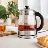 Ấm đun nước siêu tốc bình thủy tinh Kaiyo dung tích 1,7L có lõi lọc trà