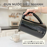 Ấm siêu tốc giữ nhiệt SilverCrest Đức 1.7L màn hình LED 5 mức nhiệt