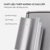 thùng rác đạp chân inox cao cấp chống ồn