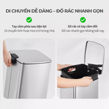 thùng rác đạp chân inox cao cấp chuẩn Hàn