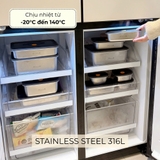 Hộp đựng thực phẩm inox cao cấp an toàn FDA SGS