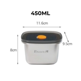 Hộp đựng thực phẩm inox 316L Perfection by M không ám mùi