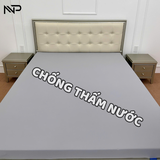 Áo Bọc Nệm Chống Thấm 2 Mặt Có Khóa Kéo Vải Thun Lạnh Cao Cấp