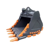 Gầu đào nặng Kobelco SK350 SK345 dung tích 2.1m³ – Gầu đá NM400 chịu mài mòn cao chuyên xúc đất đá, phù hợp máy xúc 35 tấn
