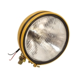 Đèn pha ca-bin máy xúc – Thay bóng H4, đế sắt, điện áp 12V/24V – phù hợp Komatsu, Kobelco, CAT, Hyundai, Doosan