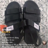 [FREESHIP] Giày sandal, dép quai hậu, dép xăng đan nam nữ FACOTA màu ĐEN 3 QUAI DÁN  GLC01 đi học