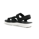 [FREESHIP] Giày sandal, dép quai hậu, dép xăng đan nam nữ FACOTA màu ĐEN TRẮNG 3 QUAI DÁN GLC02 đi học