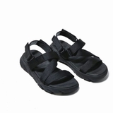 S H O N D O - Giày Dép Sandals Nam Nữ F6 Sport Đen Full - Đi học, đi làm, đi chơi F601