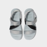 Sandal CHÍNH HÃNG - Giày Sandal SHONDO Dép Quai Hậu Nam Nữ F6 Xám Phối Quai Đen - Đế Phylon, Quai Tháo Gỡ Tiện Lợi.