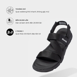 S H O N D O - Giày Dép Sandals Nam Nữ F6 Sport Đen Full - Đi học, đi làm, đi chơi F601