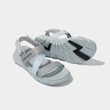 Sandal CHÍNH HÃNG - Giày Sandal SHONDO Dép Quai Hậu Nam Nữ F6 Xám Phối Xanh Da Trời - Đế Phylon, Quai Tháo Gỡ Tiện Lợi.