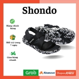 CHÍNH HÃNG - Giày SHONDO  Nam Nữ F6 Đen Đế Lính - Đế Phylon, Quai Tháo Gỡ Tiện Lợi.