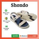 Sandal CHÍNH HÃNG - GiàySandal SHONDO Dép Quai Hậu Nam Nữ F6 Kem Phối Xanh - Đế Phylon, Quai Tháo Gỡ Tiện Lợi.
