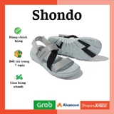 Sandal CHÍNH HÃNG - Giày Sandal SHONDO Dép Quai Hậu Nam Nữ F6 Xám Phối Quai Đen - Đế Phylon, Quai Tháo Gỡ Tiện Lợi.