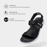 Sandal CHÍNH HÃNG - Giày Sandal SHONDO Dép Quai Hậu Nam Nữ F6 Đen Đế Trắng - Đế Phylon, Quai Tháo Gỡ Tiện Lợi.