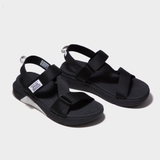Sandal CHÍNH HÃNG - Giày Sandal SHONDO Dép Quai Hậu Nam Nữ F7 Đen Full- Đế Phylon, Mang Đi Học, Đi Chơi.