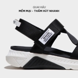Sandal CHÍNH HÃNG - Giày Sandal SHONDO Dép Quai Hậu Nam Nữ F7 Đen Full- Đế Phylon, Mang Đi Học, Đi Chơi.
