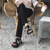 Sandal CHÍNH HÃNG - Giày Sandal SHONDO Dép Quai Hậu Nam Nữ F7 Đen Full- Đế Phylon, Mang Đi Học, Đi Chơi.
