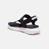 Giày Sandal SHONDO Dép Quai Hậu Nam Nữ F7 Đen Đế Trắng - Đế Phylon Đi Học Đi Chơi