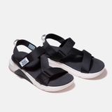 Giày Sandal SHONDO Dép Quai Hậu Nam Nữ F7 Đen Đế Trắng - Đế Phylon Đi Học Đi Chơi