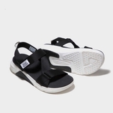 Giày Sandal SHONDO Dép Quai Hậu Nam Nữ F7 Đen Đế Trắng - Đế Phylon Đi Học Đi Chơi