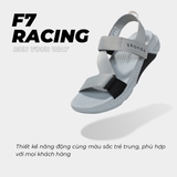 Sandal CHÍNH HÃNG - Giày SHONDO Nam Nữ F7 Xám Phối Đen- Đế Phylon, Quai Tháo Gỡ Tiện Lợi.