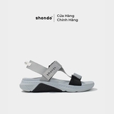 Sandal CHÍNH HÃNG - Giày SHONDO Nam Nữ F7 Xám Phối Đen- Đế Phylon, Quai Tháo Gỡ Tiện Lợi.