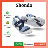 Sandal CHÍNH HÃNG - Giày SHONDO Nam Nữ F6 Xanh Phối - Đế Phylon, Quai Tháo Gỡ Tiện Lợi.