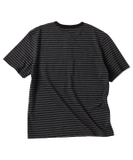 Áo Thun Henley Cổ Tròn Kẻ Sọc Untitled Starrynight – Màu Đen Charcoal