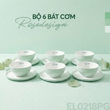 Bộ 6 bát ăn cơm Elmich RoseDesign EL0218PG