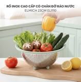 Rổ inox cao cấp có chân đỡ ráo nước Elmich 23cm & 29cm