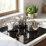 Bộ nồi Inox 3 lớp đáy liền Elmich Trimax classic 2105OL size 16,20,24cm