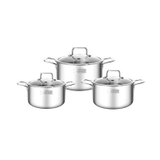 Bộ nồi Inox 3 lớp đáy liền Elmich Trimax classic 2106OL size 18,20,24cm