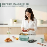 Hộp cơm 2 tầng inox 304 Elmich EL1398 dung tích 1.3L