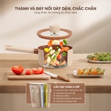 Quánh chống dính Ceramic Elmich Mocha EL5539MC16 Size 16cm