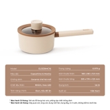 Quánh chống dính Ceramic Elmich Mocha EL5539MC16 Size 16cm