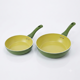 COMBO Chảo chống dính ceramic Elmich Plus Olive size 20,26cm