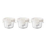 Bộ ba hộp thủy tinh bảo quản thực phẩm cho bé Elmich BabyCare EL0006, hình tròn, dung tích 130ml