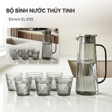 Bộ bình nước thủy tinh kèm 6 cốc Elmich EL3135