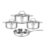 Bộ nồi inox liền khối Elmich EL2476 size 16,20,24, chảo 24cm